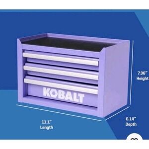 Kobalt Mini-Base 3-Drawer - Purple - Steel Toolbox Box. Sold Out Everywhere